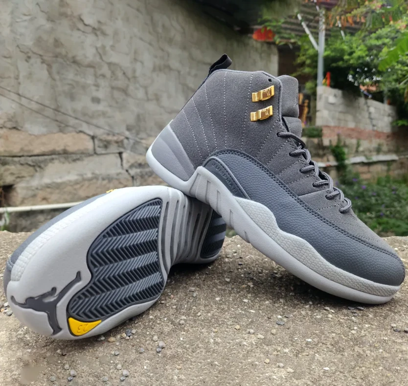Air Jordan 12 Dark Grey Shoes Sneakers by Air Jordan
