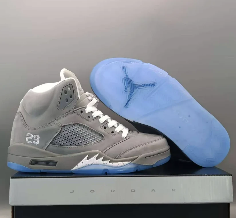 Air Jordan 5 Wolf Grey Shoes Sneakers by Air Jordan