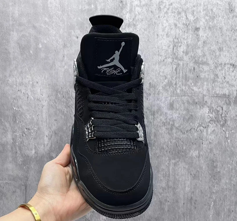 Air Jordan 4 Black Chrome Shoes Sneakers by Air Jordan