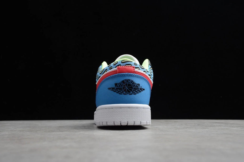 Air Jordan 1 Low Colored Eggs Black Yellow and Blue by Air Jordan