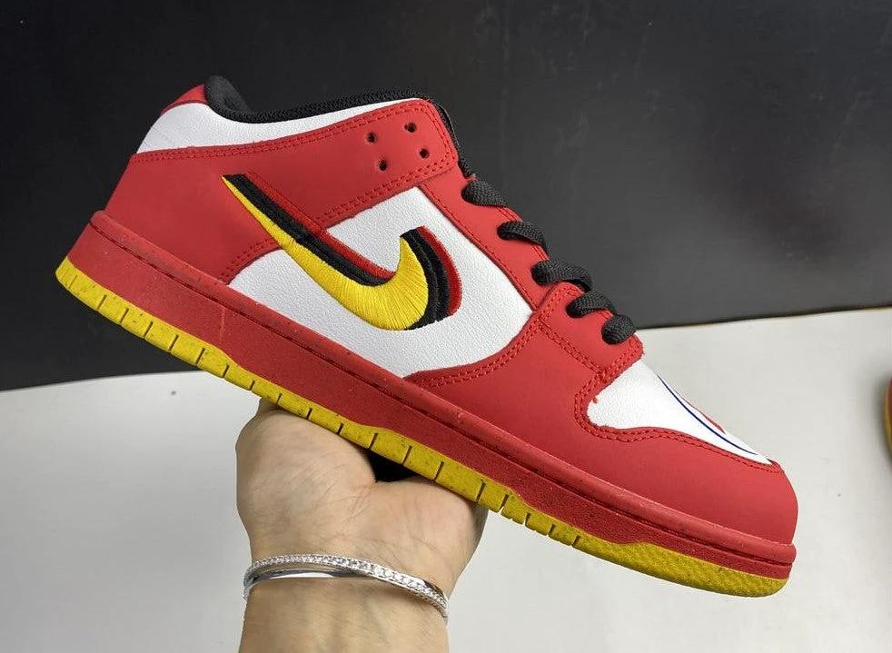 SB Dunk Low White Red Yellow Shoes Sneakers by Air Jordan