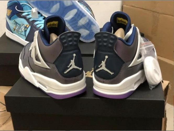 Air Jordan 4 Retro Monsoon Blue (GS) Shoes Sneakers by Air Jordan
