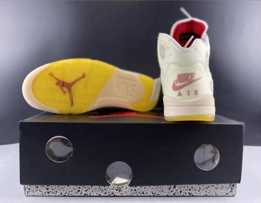 Air Jordan 5 Retro OW Sail Shoes Sneakers by Air Jordan