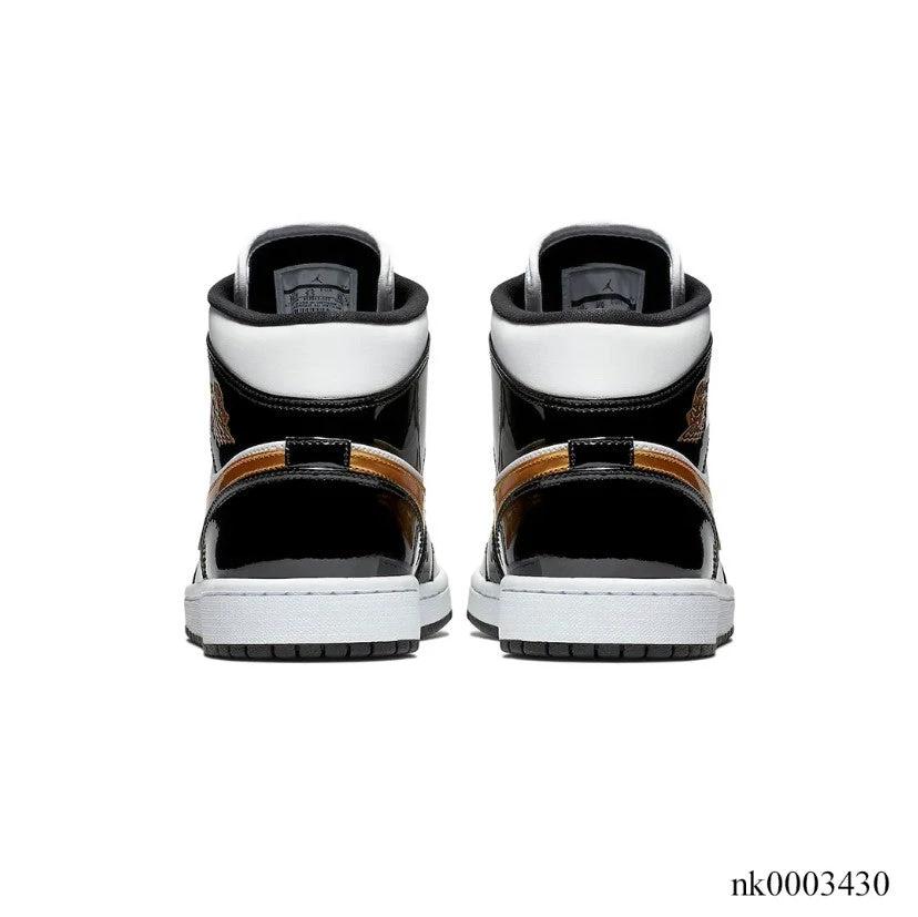 Air Jordan 1 Mid SE Black Gold Shoes Sneakers by Air Jordan