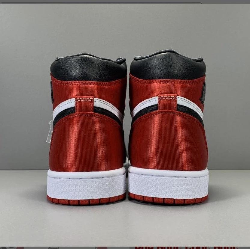 Air Jordan 1 Retro High Satin Black Toe Shoes Sneakers by Air Jordan