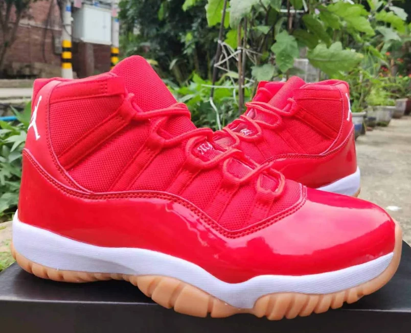 Air Jordan 11 Red Gum Shoes Sneakers by Air Jordan