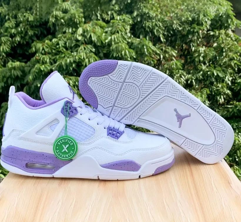 Air Jordan 4 Purple Oreo Shoes Sneakers by Air Jordan