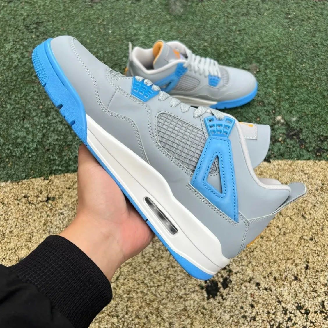 Air Jordan 4 LS Mist Blue Shoes Sneakers by Air Jordan