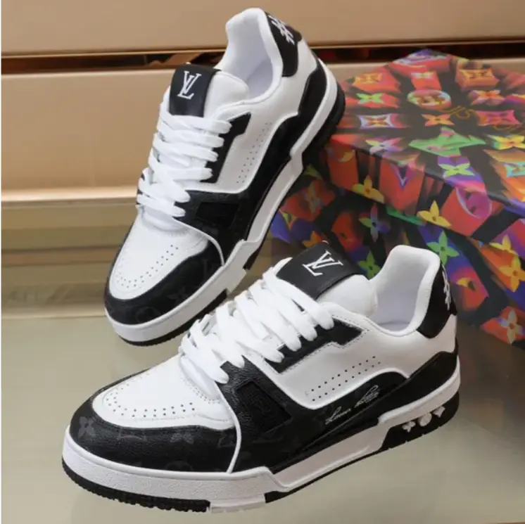 LV Trainer 54 Black White Shoes Sneakers by Air Jordan
