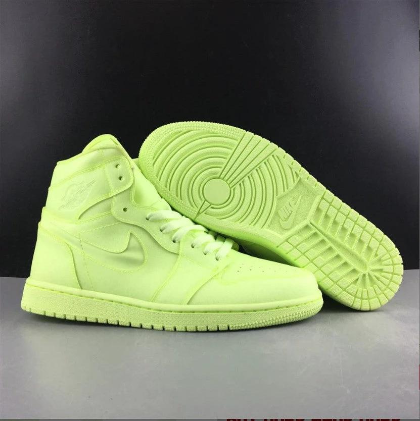 Air Jordan 1 Retro High Barely Volt Shoes Sneakers by Air Jordan
