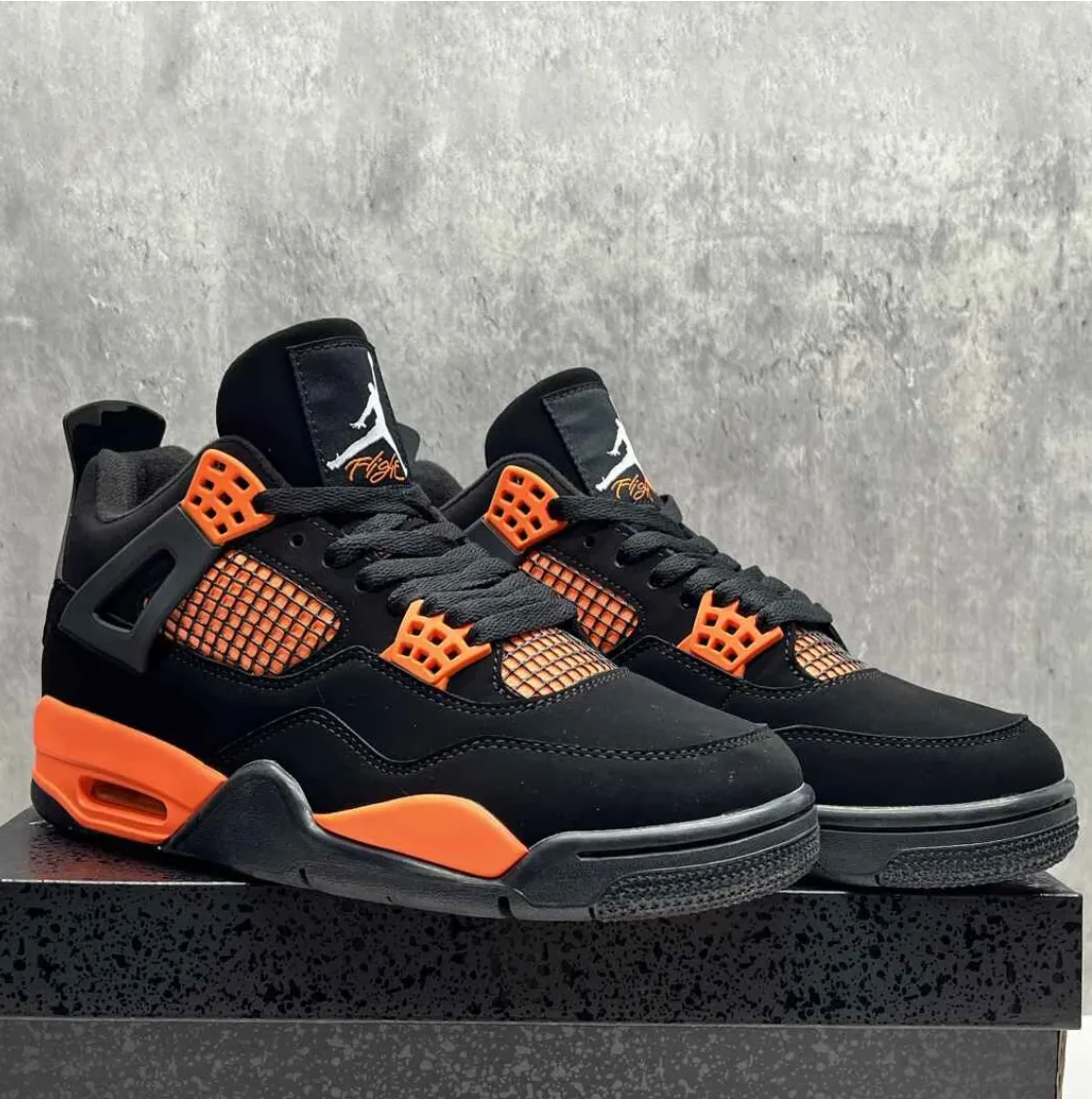 Air Jordan 4 Orange Thunder Shoes Sneakers by Air Jordan