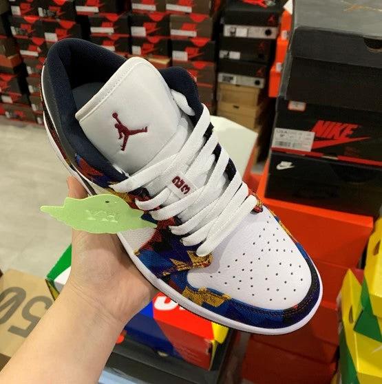 Air Jordan 1 Low Rainbow Sawtooth Blue by Air Jordan
