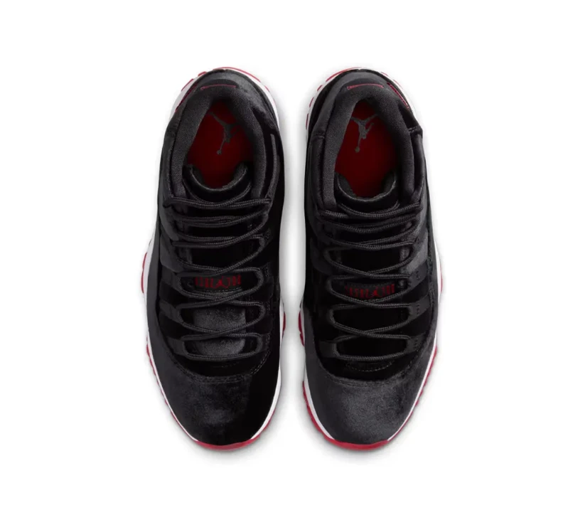 Air Jordan 11 Bred Velvet Shoes Sneakers by Air Jordan