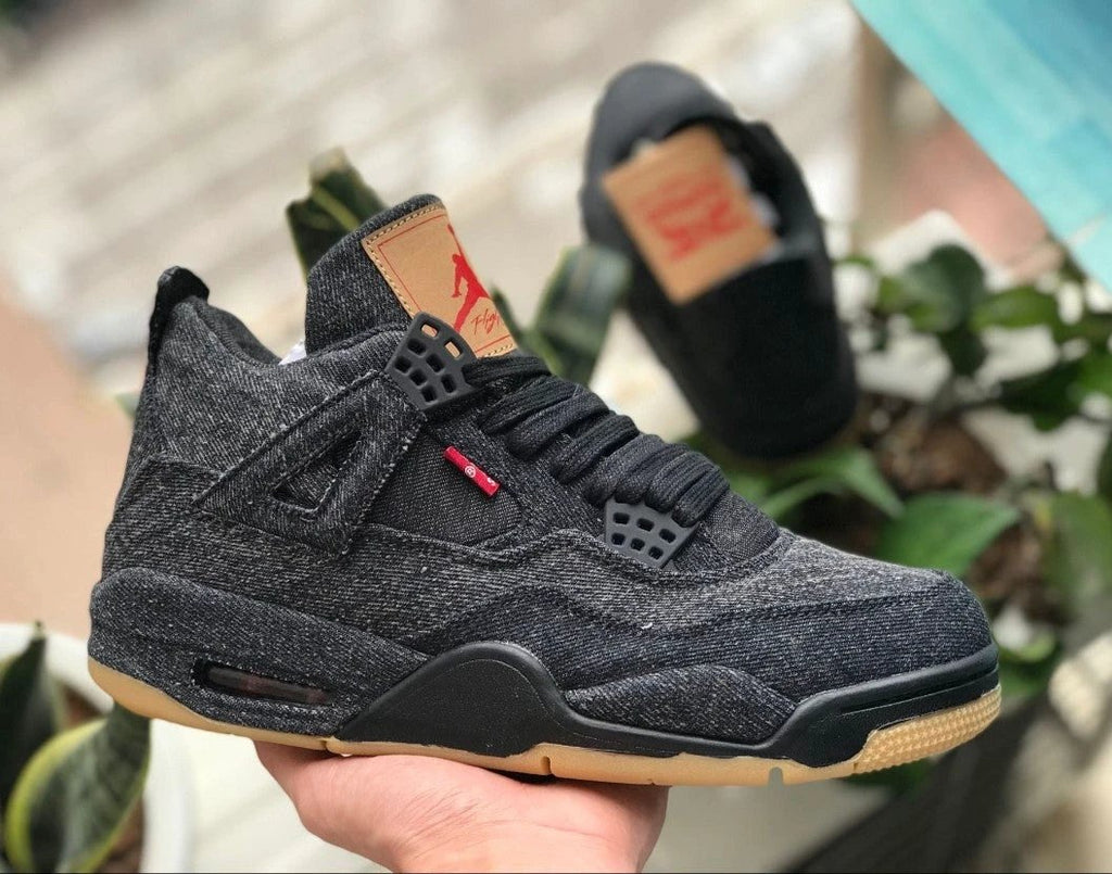 Air Jordan 4 Retro Levi’s Black (Levi’s Tag) Shoes Sneakers by Air Jordan