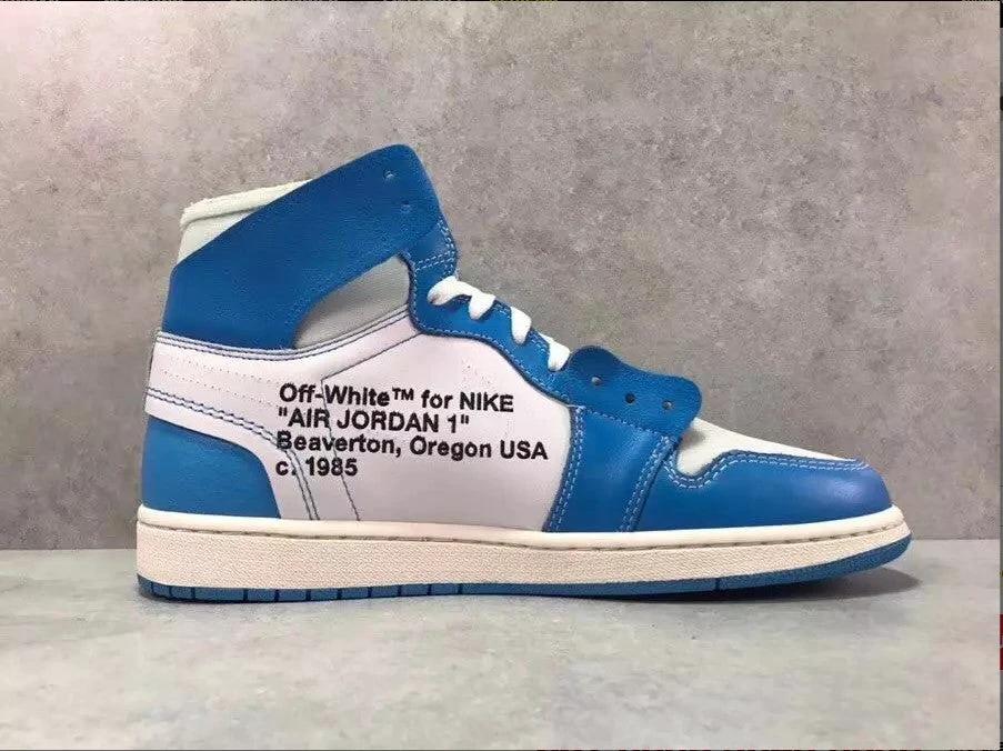 Off-White x Air Jordan 1 High OG UNC Shoes Sneakers by Air Jordan