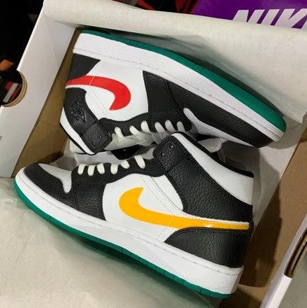 Air Jordan 1 Mid Red And Yellow Color Hook by Air Jordan