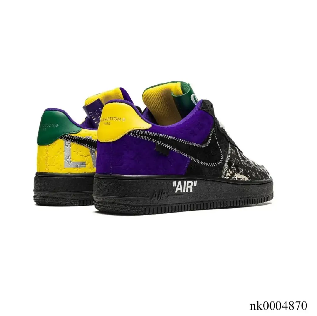 LV x Air Force 1 Low ‘Virgil Abloh Purple Metallic Silver’ Shoes Sneakers by Air Jordan