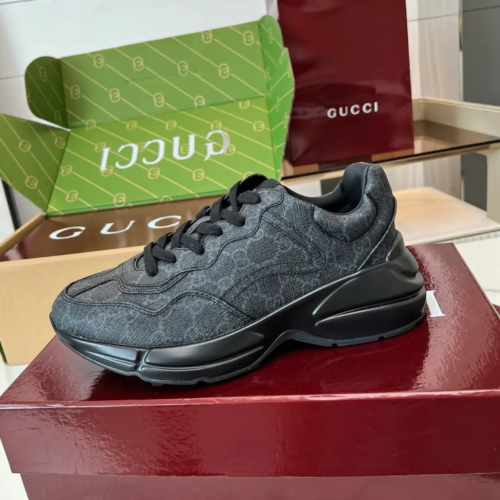 GG Rhyton Canvas ‘Black’ Shoes Sneakers by Air Jordan