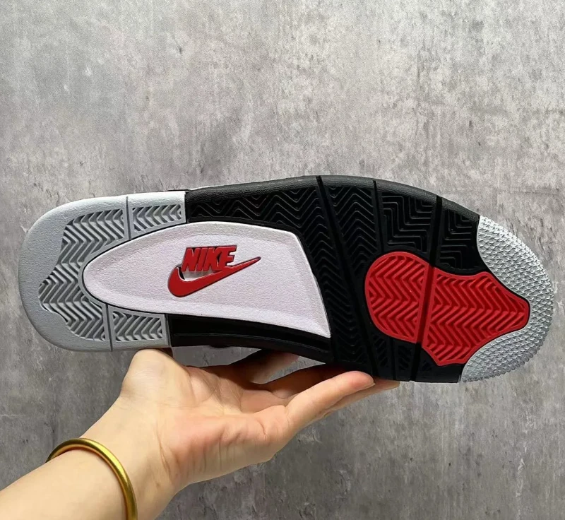 Air Jordan 4 Black Cement Shoes Sneakers by Air Jordan