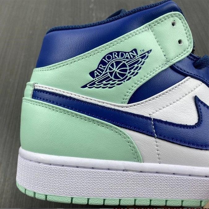 Air Jordan 1 Mid Blue Mint Shoes Sneakers by Air Jordan