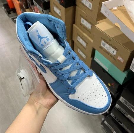 Air Jordan 1 Mid White Blue North Carolina by Air Jordan