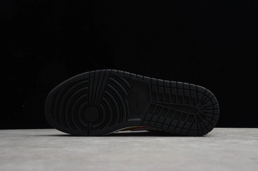 Air Jordan 1 Low Top Black Pink Yellow by Air Jordan