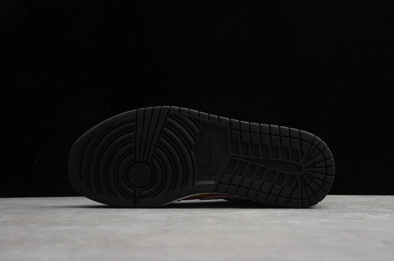 Air Jordan 1 Low Top Black Pink Yellow by Air Jordan