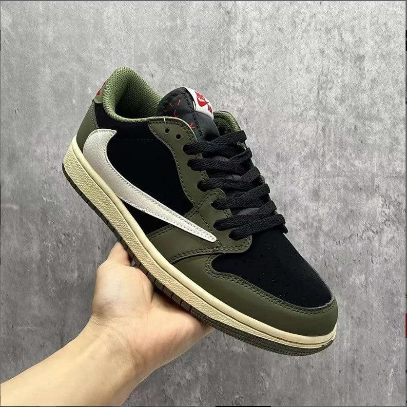 Travis Scott x AJ 1 Low OG Black Olive Shoes Sneakers by Air Jordan