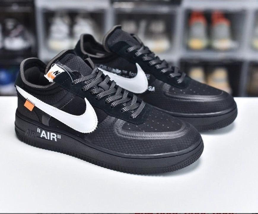 Air Force 1 Low Off-White Black White Shoes Sneakers by Air Jordan