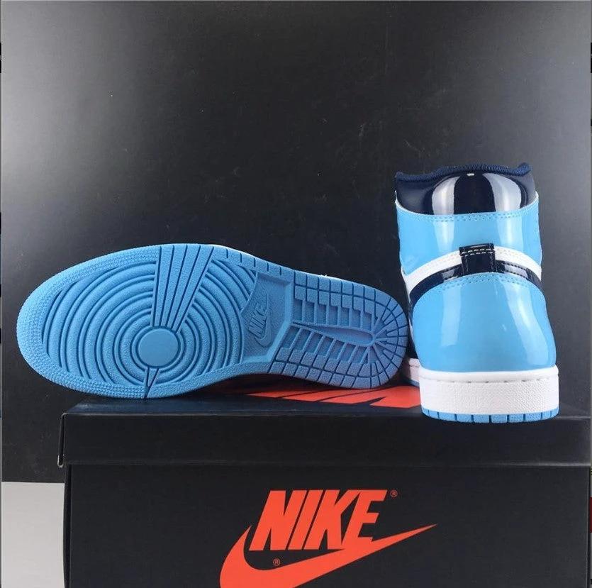 Air Jordan 1 Retro High UNC Patent (W) Shoes Sneakers by Air Jordan