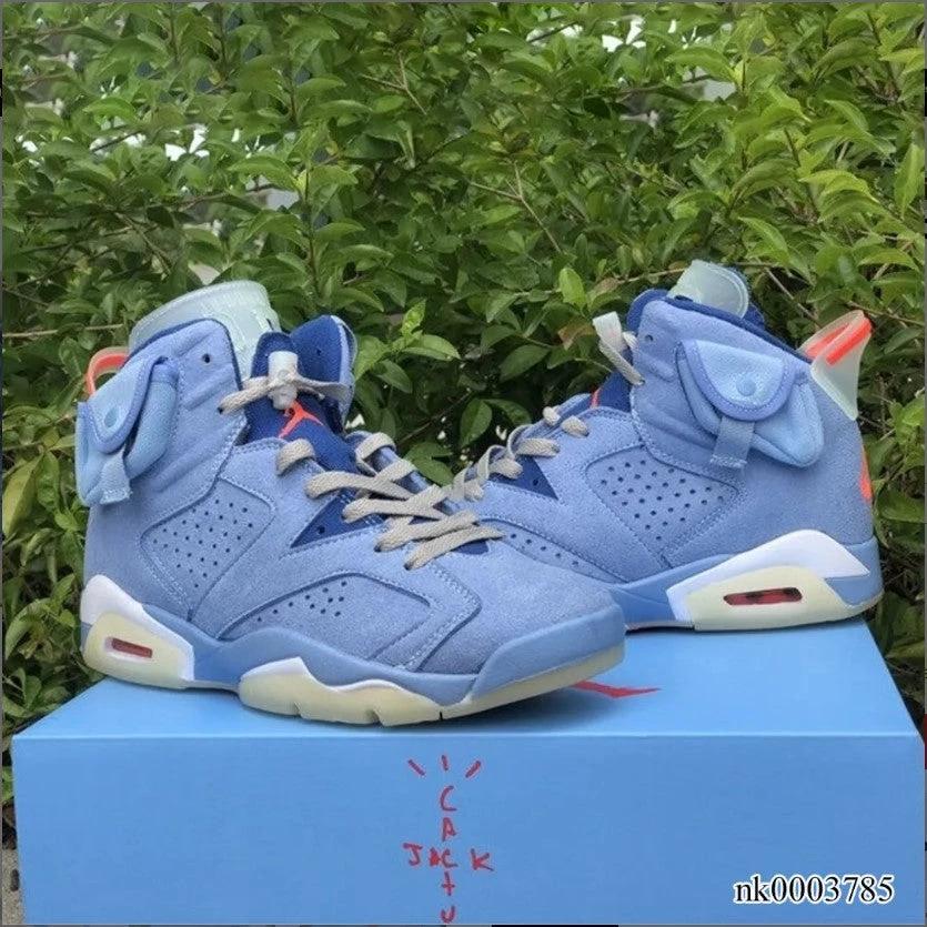 Air Jordan 6 x Travis Scott Houston Oilers Light Blue Shoes Sneakers by Air Jordan