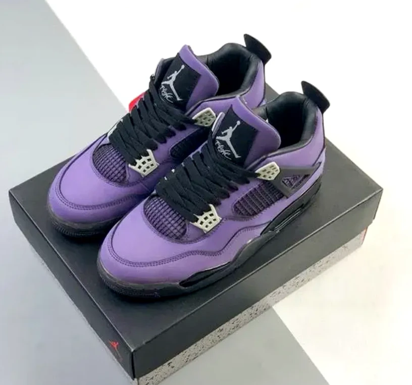 Travis Scott x AJ 4 F&F Dynasty Purple Shoes Sneakers by Air Jordan