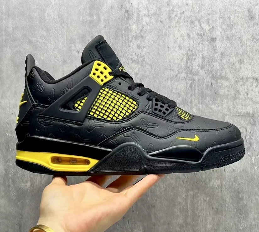 Nigel Sylvester x Kobe Bryant x Air Jordan 4 Thunder Shoes Sneakers by Air Jordan