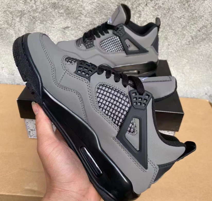Travis Scott xAir Jordan 4 Dark Gray Black Shoes Sneakers by Air Jordan