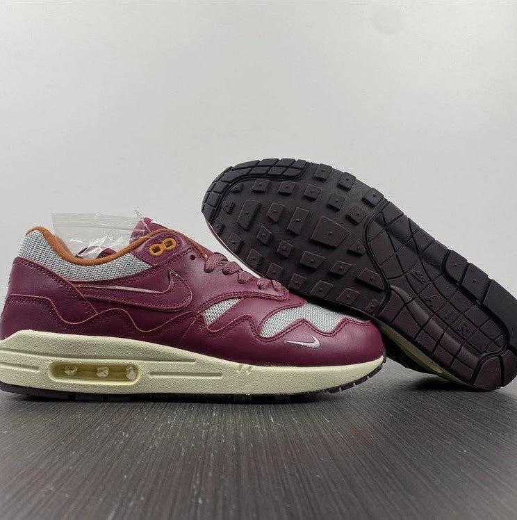 Patta x Air Max 1 Rush Maroon Shoes Sneakers by Air Jordan