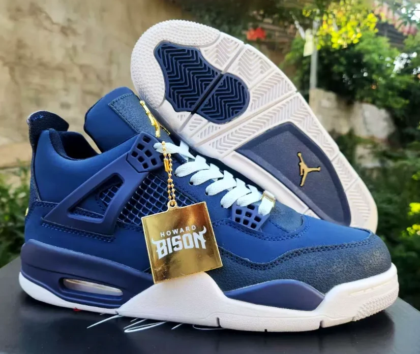 Air Jordan 4 Howard University PE Shoes Sneakers by Air Jordan