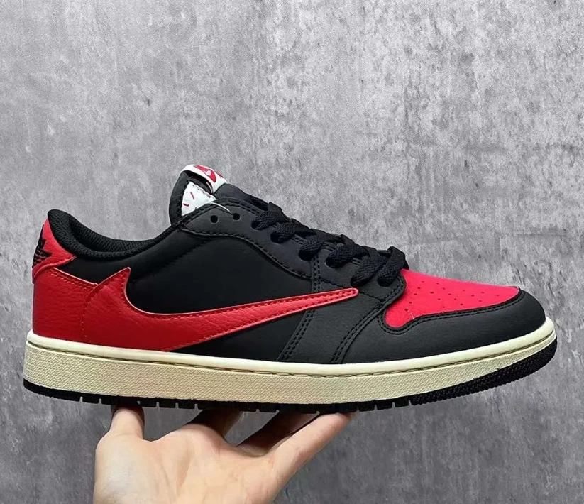 Air Jordan 1 Low OG Bred x Travis Scott Shoes Sneakers by Air Jordan