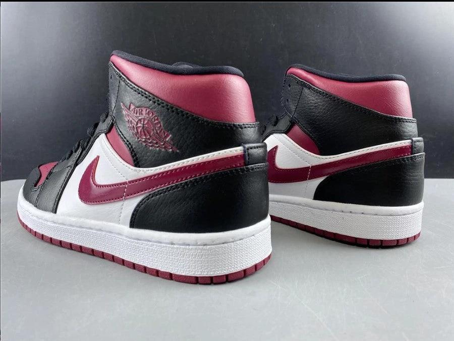 Air Jordan 1 Mid Bred Toe Shoes Sneakers by Air Jordan