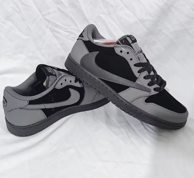 Travis Scott x AJ 1 Low Black Grey Shoes Sneaker by Air Jordan