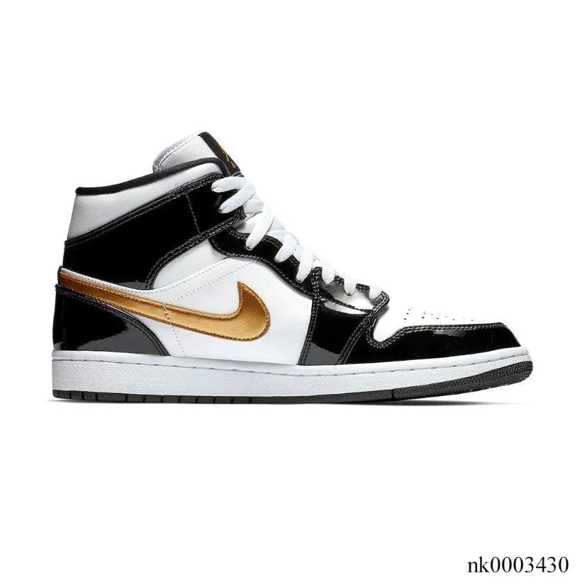 Air Jordan 1 Mid SE Black Gold Shoes Sneakers by Air Jordan