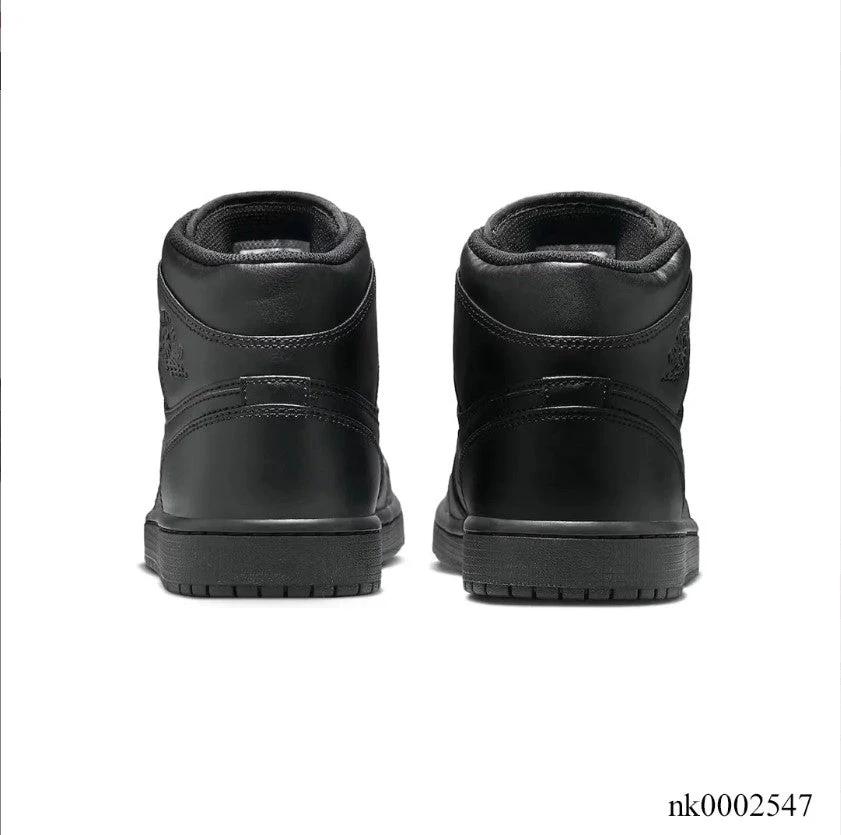 Air Jordan 1 Mid Triple Black Shoes Sneakers by Air Jordan