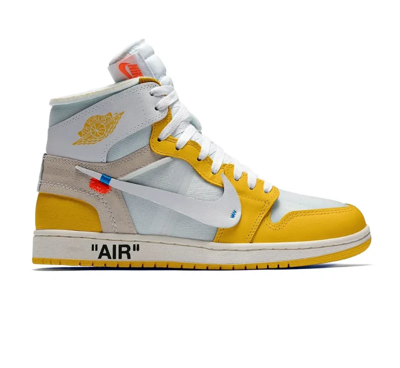 OFF-WHITE x Air Jordan 1 High OG Canary Shoes Sneakers by Air Jordan