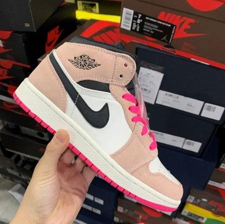 Air Jordan 1 Mid Crimson Tint Black And White Powder by Air Jordan