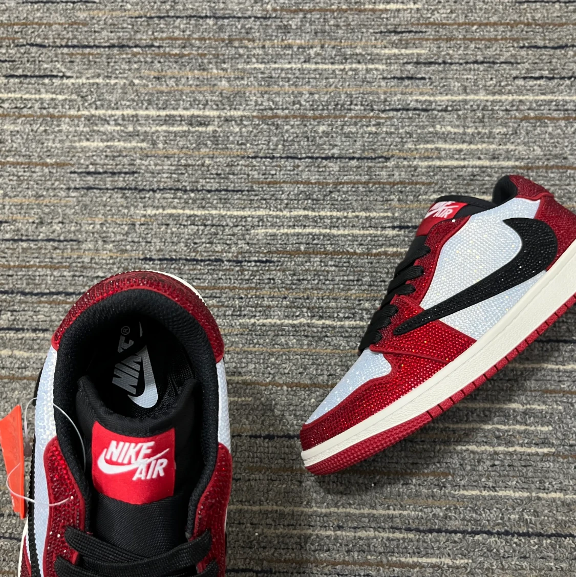 Air Jordan 1 Low Chicago Crystal Shoes Sneakers by Air Jordan