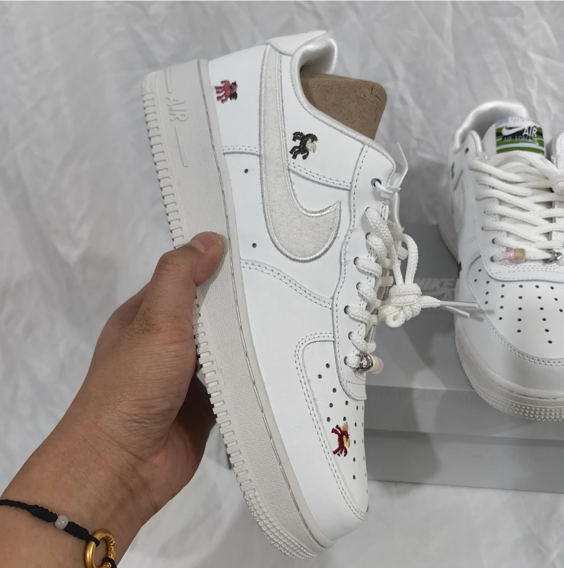 Air Force 1 Chenille Swoosh Year Of The Horse Shoes Sneaker by Air Jordan