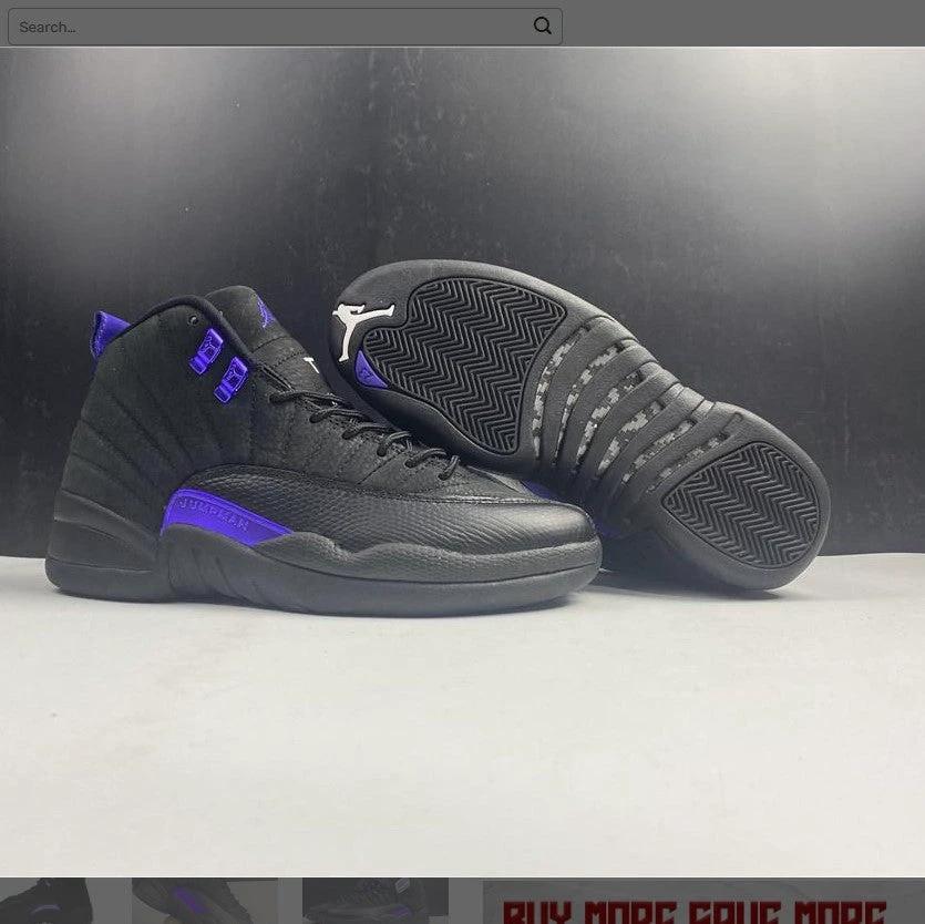 Air Jordan 12 Retro Black Dark Concord Shoes Sneakers by Air Jordan