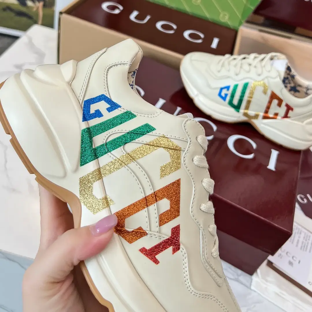 GG Rhyton Monogram ‘Glitter’ Shoes Sneakers by Air Jordan