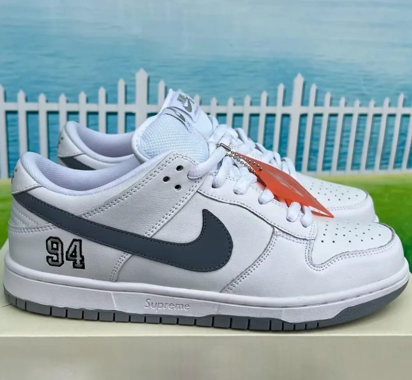 SUP x Dunk Low SB White Shoes Sneakers by Air Jordan
