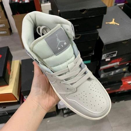 Air Jordan 1 Mid Haze Blue Silver White Grey by Air Jordan
