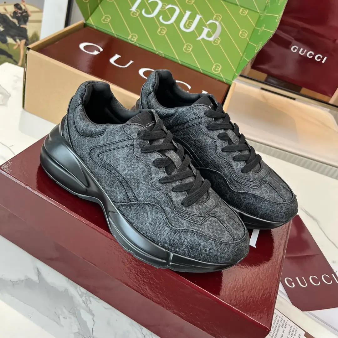 GG Rhyton Canvas ‘Black’ Shoes Sneakers by Air Jordan